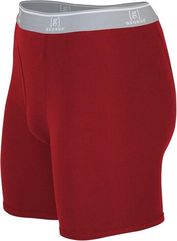 George Men's Moisture Wicking Regular Leg Boxer Briefs, 6-Pack in Saudi Arabia