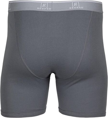George Men's Moisture Wicking Regular Leg Boxer Briefs, 6-Pack in Saudi Arabia