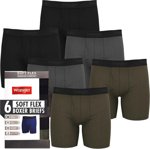Wrangler Premium Soft Flex Mens Modal Boxer Briefs - Modal Underwear for Men in Saudi Arabia