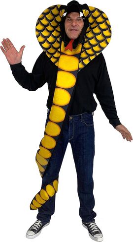 Rasta Imposta Cobra Snake Costume Snake Karate Party Dress Up Cosplay Halloween Costumes, Adult One Size in Saudi Arabia