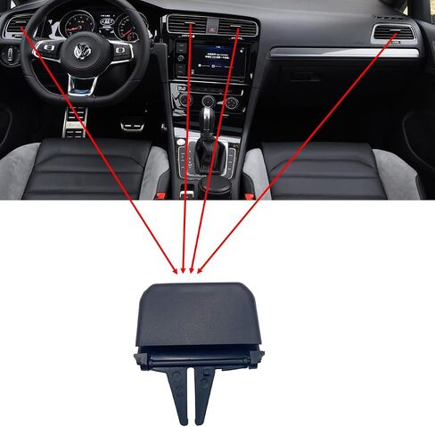 X1 Dashboard Interior Dashboard AC Air Vent Grill Clide Clid Adjust Tab Trim متوافق مع VW Golf 7 7.5 MK7 GTI GTD GTE RLIN in Saudi Arabia