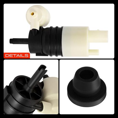 A-Premium Windshield Washer Pump Compatible with Ford F-Super Duty, Escape & Chevy Equinox & Jeep Wrangler & Honda Pilot & GMC Terrain & Acura MDX & Mercedes-Benz E400 & Chrysler Pacifica & Lincoln in Saudi Arabia