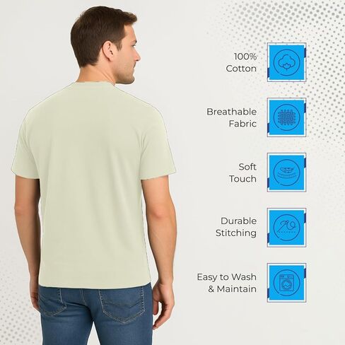 Tshirts Comfort Cotton Cotton Mars T Shirts Crew Neck Size Size Ultra Soft Classic Plain Tees in Kuwait
