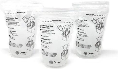 أكياس تجميد الجليد (مجموعة من 12) بواسطة Omni Ice ™ in Saudi Arabia