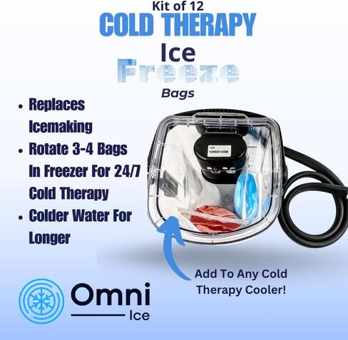 أكياس تجميد الجليد (مجموعة من 12) بواسطة Omni Ice ™ in Saudi Arabia