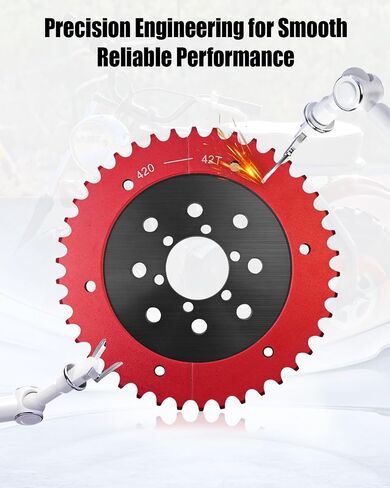 Mini Bike Split Sprocket and 420 Chain 42 Tooth Hub Adapter Fit for Coleman CT200U BT200X CT200U-EX Motovox MBX10 Baja Warrior MB200 Doodlebug DB30 Predator 212 196cc 6.5hp Universal Go Kart Parts in Saudi Arabia
