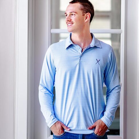 ChalkTalkSPORTS Baseball Long Sleeve Polo Shirts | Baseball Performance Polo | Youth & Adult Sizes in Saudi Arabia