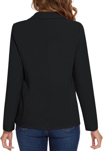Mintlimit Women's Blazer Long Sleeve Notch Label Work Work Office زر مفتوح السترة الأمامية مع جيوب in Saudi Arabia