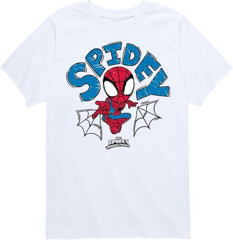 Marvel Spider -Man وأصدقائه المذهلين - Doodle Spidey - Toddler and Youth Short Sleeve Tee in Saudi Arabia
