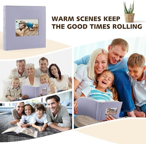Golden State Art ، ألبوم صور مع Memo Writing Space Hold 200 4 × 6 صور أفقية ، غطاء جلدي (Sky Blue ، 2 pack) in Saudi Arabia