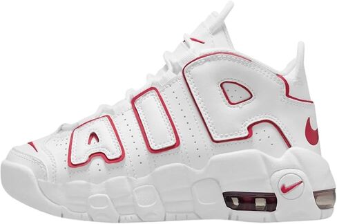 Nike Air More Uptempo Little Kids Size - 2.5 White/Varsity Red in Saudi Arabia