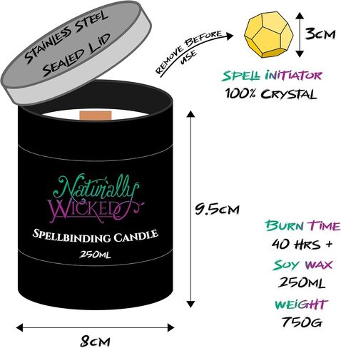 Naturally Wicked Spellbinding Love Candle with Crystal, Wood Wick & Gift Box in Saudi Arabia