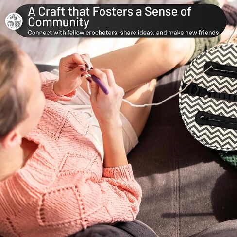 MOMOTOYS Crochet Kit for Beginners, Crochet Hook Set with Yarn Set,Crocheting Kit, 63PCS with Crochet Book and Bag, Crochet Kits for Beginners Adults, Crochet Accessories and Supplies in Kuwait