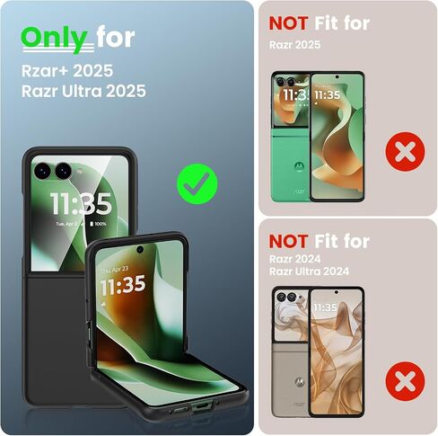 Caka for Motorola Razr 2024 Case with Clip, Moto Razr 2024 Case with Screen Protector [Not fit Razr Plus 2024], Slim Thin Flip Phone Cover and Belt Hip Holster Combo Accessories for Razr 50 - Black in Kuwait