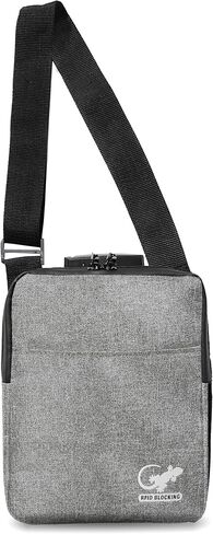 Anti-theft shoulder bag for travel - faraday bag for phone and passports - rfid blocking pouch in Kuwait