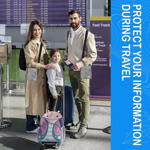 Anti-theft shoulder bag for travel - faraday bag for phone and passports - rfid blocking pouch in Kuwait