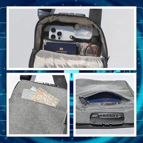 Anti-theft shoulder bag for travel - faraday bag for phone and passports - rfid blocking pouch in Kuwait