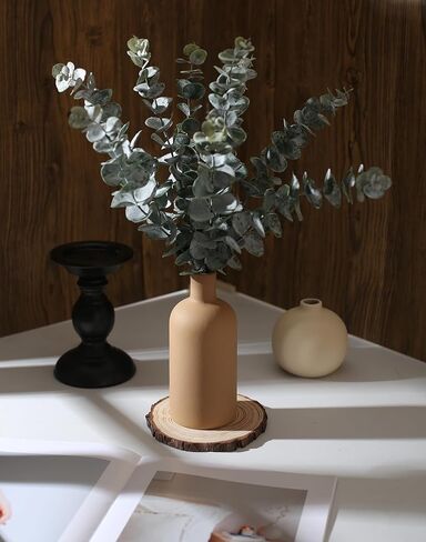 مجموعة زهرية محايدة للسيراميك للديكور المنزلي للمزرعة ، مزهريات ديكور ريفي لـ Boho Living Room القطع المركزية ، ديكورات المدخل ، طاولة القهوة ، رف الكتب ، رف الموقد ، مجموعة من 4 in Kuwait