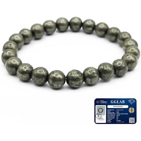 Raw Pyrite Bracelet | Attracts Money & Boost Confidence | Astrology Bracelet for Men & Women | Crafted with Healing Crystals | Durable String with Certificate of Authenticity in Saudi Arabia