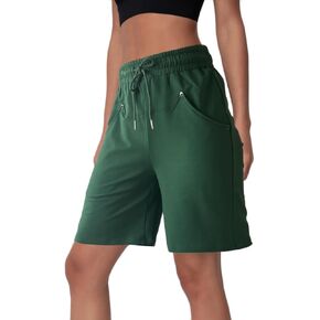 Womens Cotton Sweat Shorts Casual Summer Loose Athletic Short Drawstring Waist Lounge Running Shorts with 3 Pockets in Saudi Arabia
