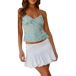 Y2k Summer Sequin Tank Tops for Women Sexy Sparkle V Neck Shirt Backless Halter Low Cut Strap Trendy Going Out Tops in Kuwait