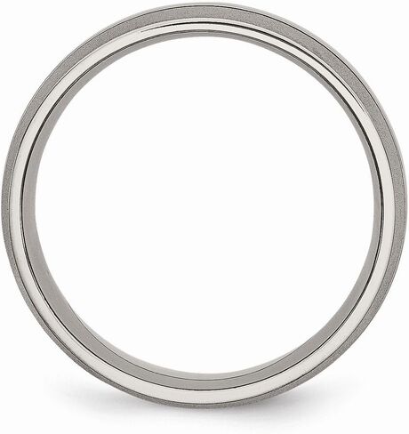 Solid Titanium Grooved 8mm Men's Matte Brushed Finish and Wedding Band Ring in Saudi Arabia