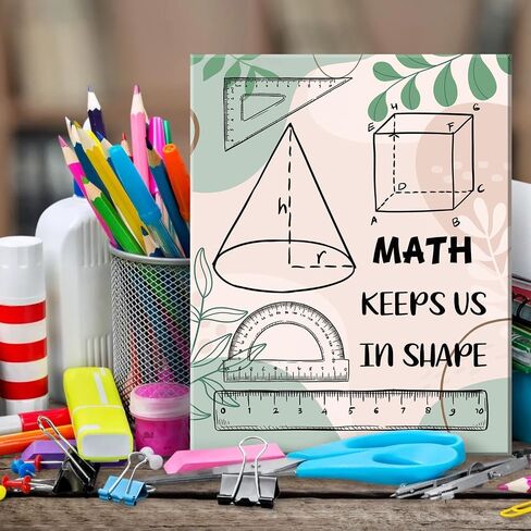 HOURIA Science Canvas Wall Art، ملصقات فيزياء الكيمياء الملونة، مجموعة من 6 (8 × 10 بوصة مؤطرة) طباعة فنية اقتباسات إيجابية ملهمة، مجموعات لوحات الإعلانات العلمية ديكور الحائط للفصول الدراسية، المدرسة المتوسطة، المختبر in Kuwait