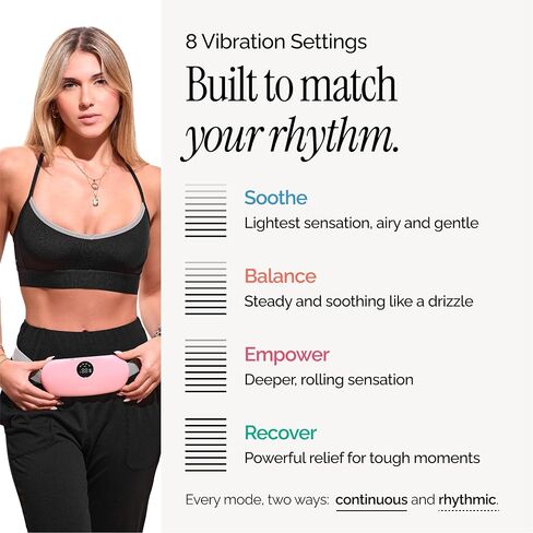 Menstrual Heating Pad for Period Cramps – Portable Heating Pad for Period Cramps Relief with Heat & Massage, Wearable Cordless Period Warmer for Cramps Pain Relief, Rechargeable & Wireless in Saudi Arabia