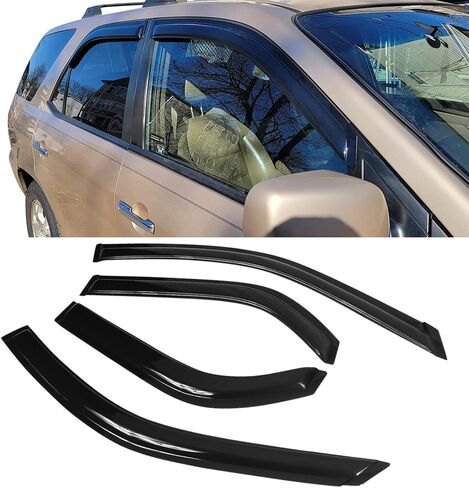 نوافذ التوافق مع 2001-2006 Acura MDX ، دخان أكريليك ملون وشبه شماس شمس المطر حراس رياح درع تنفيس من قبل إيكون موتورسبورتس ، 2002 2004 2004 in Saudi Arabia