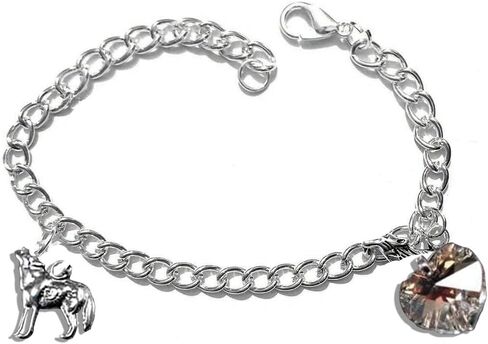 Twilight Breaking Dawn Bella's Wolf & Heart Bracelet Prop Replica Jewelry Handmade in Saudi Arabia