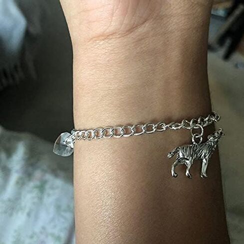 Twilight Breaking Dawn Bella's Wolf & Heart Bracelet Prop Replica Jewelry Handmade in Saudi Arabia