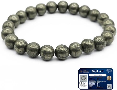 Raw Pyrite Bracelet | Attracts Money & Boost Confidence | Astrology Bracelet for Men & Women | Crafted with Healing Crystals | Durable String with Certificate of Authenticity in Saudi Arabia