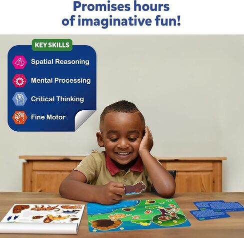 Skillmatics Reusable Stickers - Around Town, Creative Story Building Activity, Mess-Free, Learning & Educational Travel Toy, 150+ Stickers, Preschool Skills, Gifts for Kids Ages 3, 4, 5, 6, 7 in Kuwait