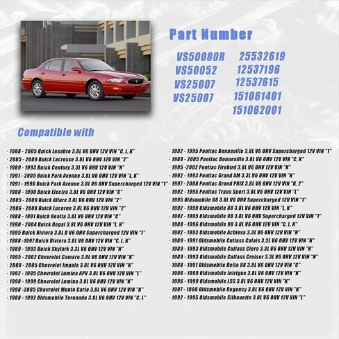VS50080R Valve Cover Gasket Fit for 1992-2005 Buick Lesabre Lacrosse Park Avenue Century Lucerne Pontiac Bonneville Grand Chevrolet Impala Camaro 3.3L 3.8L V6 OHV in Saudi Arabia