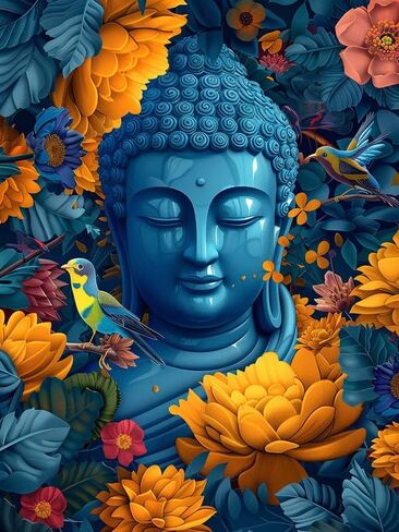 Wergund Diamond Art Painting Buddha, Diamond Art Kits for Adults Religion, Full Drill Crystal Rhinestone Embroidery Cross Stitch Arts Craft Canvas Wall Decor Gift 12x16Inch/30x40 cm-17 in Saudi Arabia