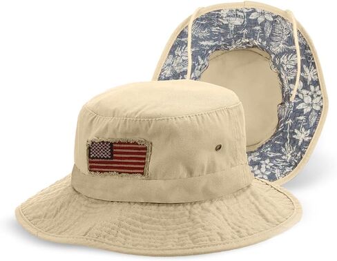 Panama Jack USA Bucket Hat - الوزن الخفيف ، القابل للتعبئة ، UPF (SPF) 50+ حماية من أشعة الشمس ، 2 3/4 "Big Brim in Saudi Arabia