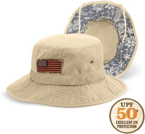 Panama Jack USA Bucket Hat - الوزن الخفيف ، القابل للتعبئة ، UPF (SPF) 50+ حماية من أشعة الشمس ، 2 3/4 "Big Brim in Saudi Arabia