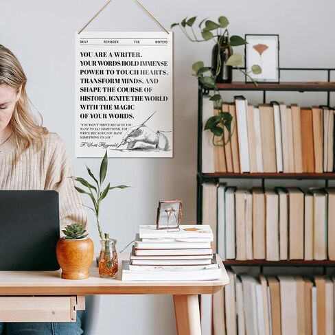 UDNADKEX Funny Writer Wall Decor, Please Do Not Annoy The Writer, Gift for Writer Author Novelist Typewriter, Write Decor for Home Office Door Bedroom Living Room Wooden Decor Writing Decoration in Saudi Arabia