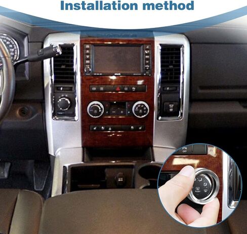 for RAM AC Control Knob Cover Trim Ring Compatible with Dodge RAM 2010 2011 2012 Red Interior Accessories 2pcs in Saudi Arabia