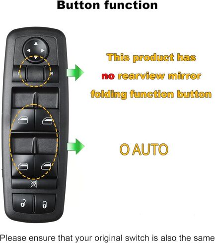 Front Left Driver Side Master Power Control Window Switch for Dodge Dart 2013-2016, Chrysler 200 2015-2016, Jeep Cherokee 2014-2016 Replace 68271203AB, 68271203AA, 56046568AC, 56046553AB, 56046553AC in Saudi Arabia