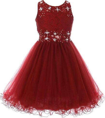 Little Girls See Through Waistline Lace Flowers Girls Dresses in Saudi Arabia