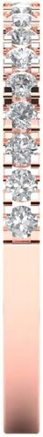 0.57 CT CT RICKIANT ROULL CUT CLAY محاكاة الماس 14K أبيض الذهب الفرقة القابلة للتكديس in Saudi Arabia