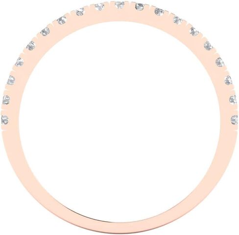 0.57 CT CT RICKIANT ROULL CUT CLAY محاكاة الماس 14K أبيض الذهب الفرقة القابلة للتكديس in Saudi Arabia