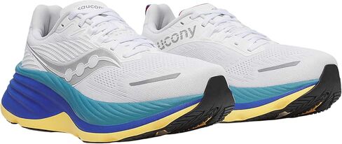 Saucony Men's Hurricane 24 Sneaker, Navy/Peel, 10 Wide in Saudi Arabia