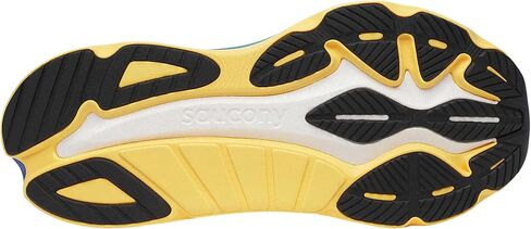 Saucony Men's Hurricane 24 Sneaker, Navy/Peel, 10 Wide in Saudi Arabia