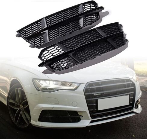 مستودع Astra متوافق مع زوج غطاء ضوء ضباب Lower Lower Light With Black Black Trim 2015-2018 Audi A6 C7 S-Line Fits OE 4G0807682AN 4G0807681AN in Saudi Arabia