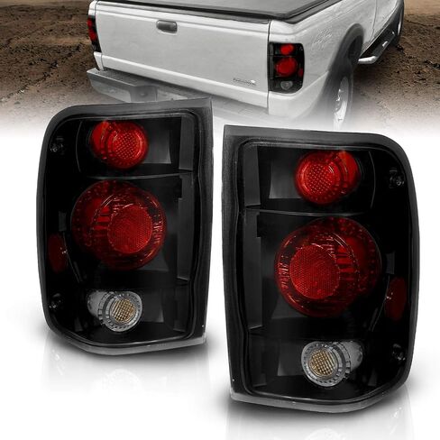 AmeriLite Black/Smoke Replacement Brake Tail Lights Set For 98-00 Ford Ranger Only - Passenger and Driver Side in Saudi Arabia