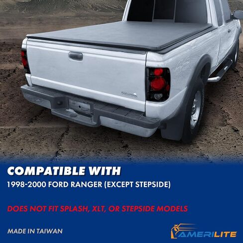 AmeriLite Black/Smoke Replacement Brake Tail Lights Set For 98-00 Ford Ranger Only - Passenger and Driver Side in Saudi Arabia