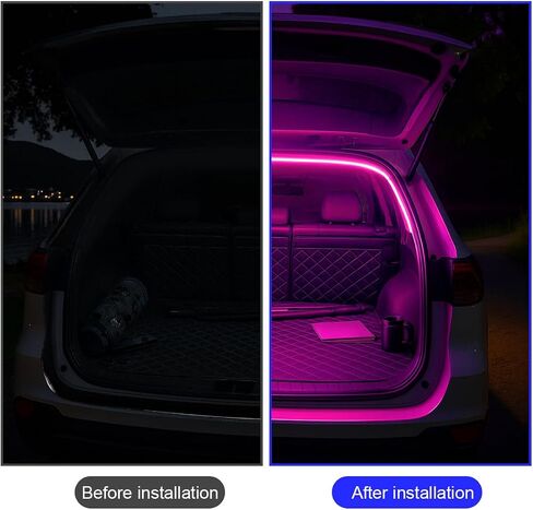 Car Trunk LED Strip Light, 6.56FT Silicone Flexible Cuttable Vehicle Trunk Cargo Ambient Lighting, Waterproof Bright Auto Trunk Interior Lamp Decoration, Universal for SUV RV Truck (White) in Kuwait