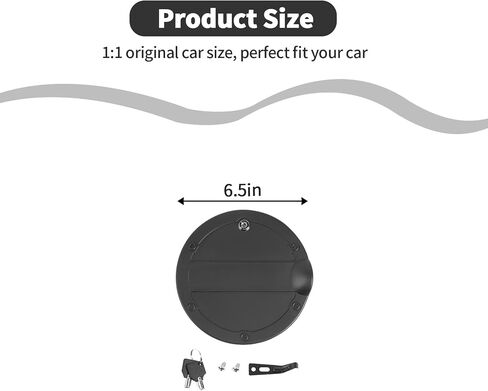Fuel Filler Door Gas Cap Tank Cover Gas Cap Fuel Tank Cover Compatible with Ford F150 2015-2020 (Black) in Kuwait